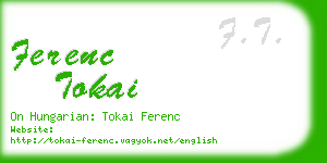 ferenc tokai business card